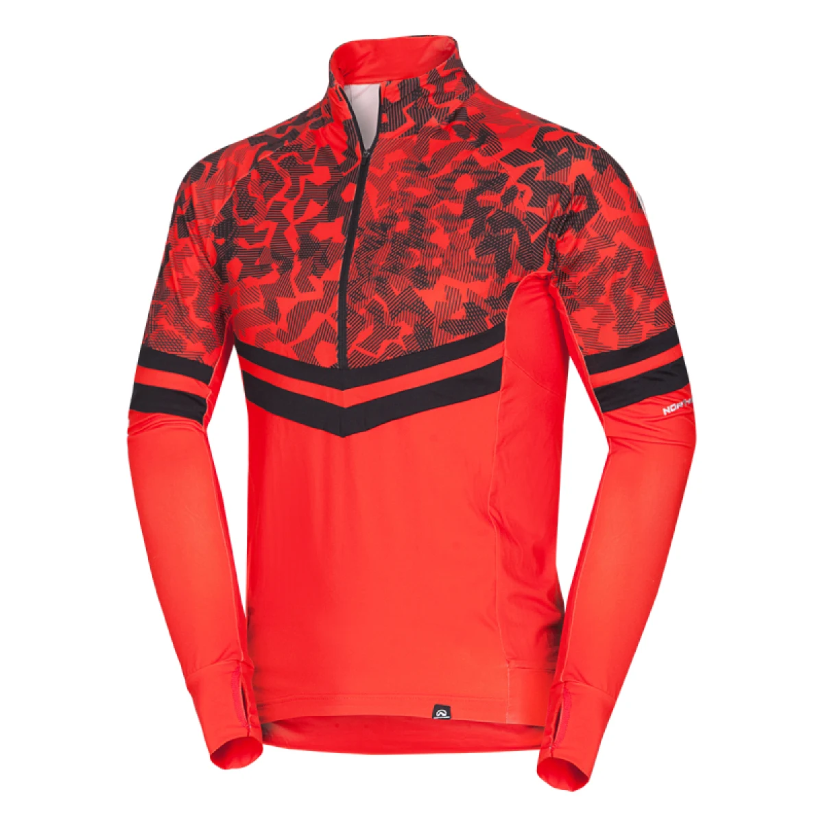 Pánska lyžiarska mikina s 1 2 zipsom NORTHFINDER BERTI-170orangeblack · záber 3