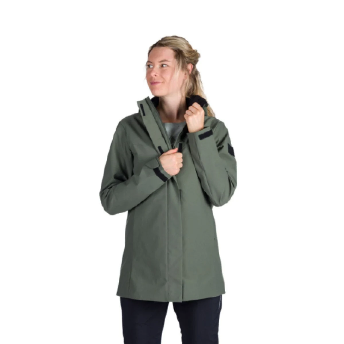 Dámská turistická softshellová bunda NORTHFINDER LUCINDA-300darkgreen · záber 1