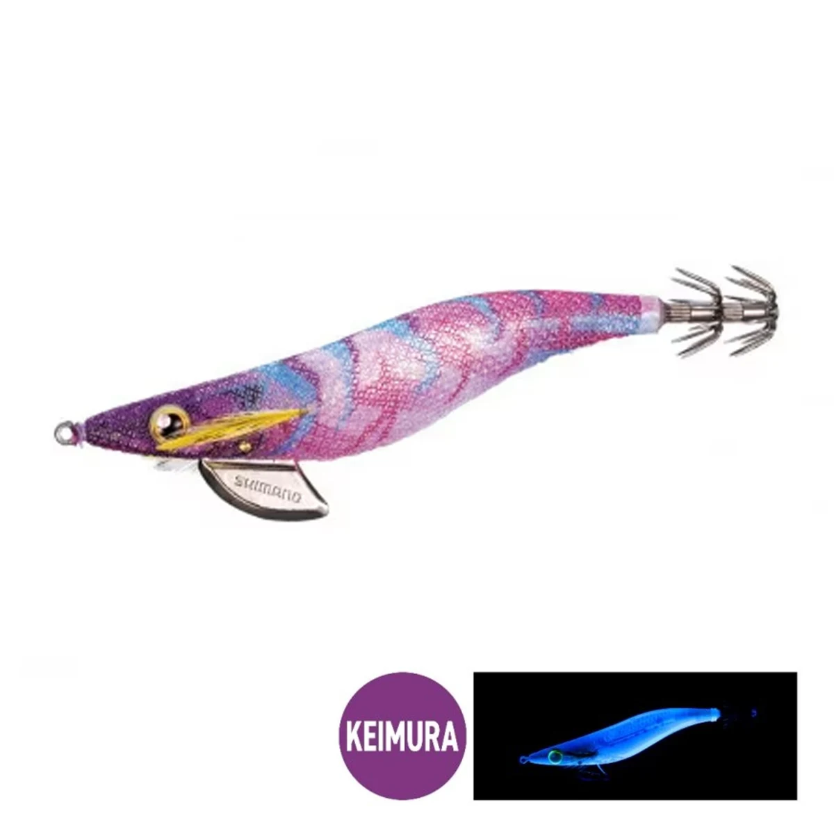 SHIMANO Nástraha Turlutte na sépie a kalmáre Sephia Clinch Flash Boost 3.5 Purple K bez · záber 1