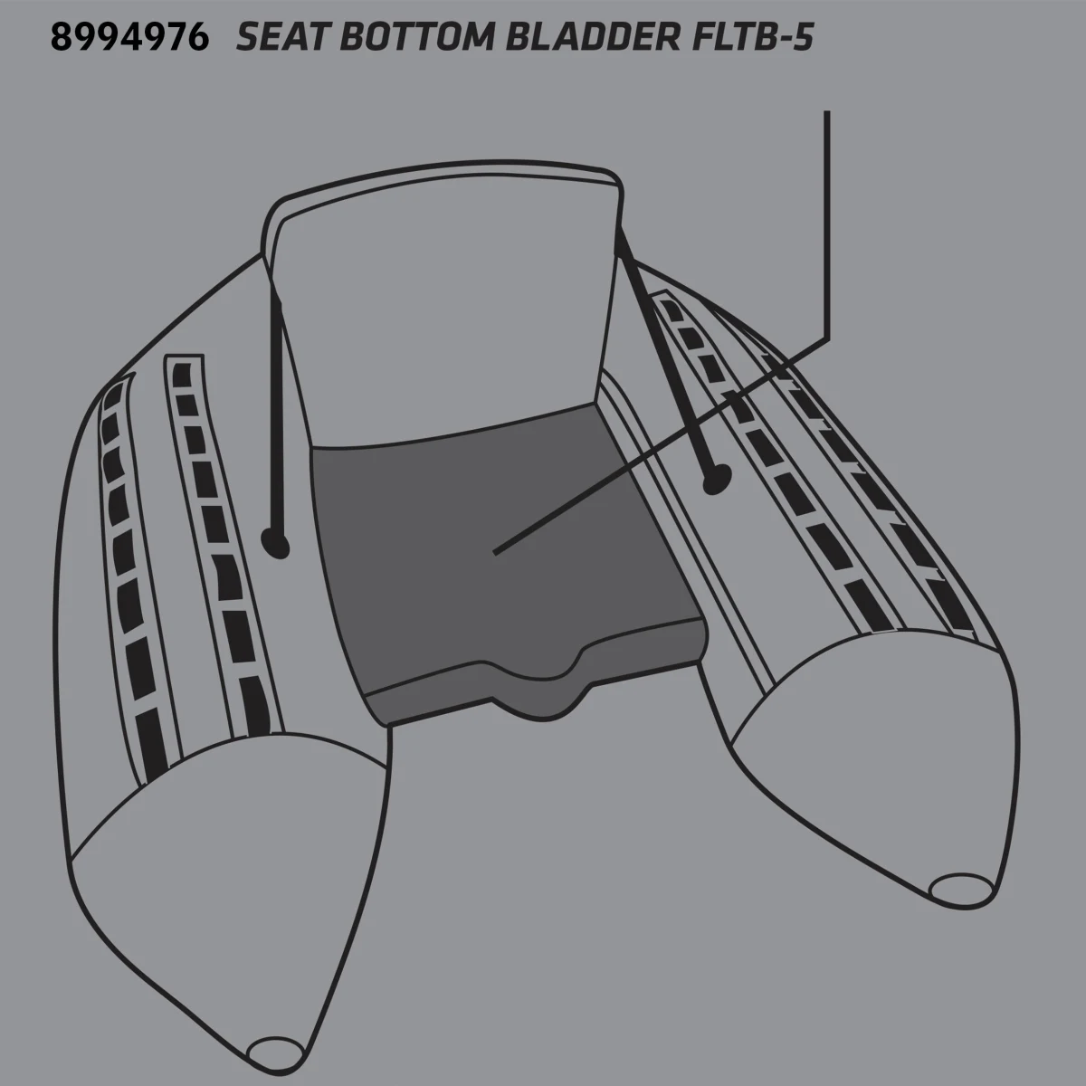 CAPERLAN Mechúr sedačky na Belly boat FLTB-5 bez · záber 2