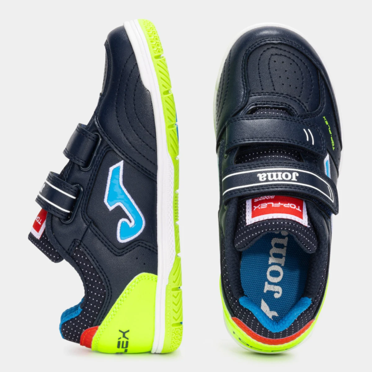 Chlapecké fotbalové kopačky halové JOMA Top Flex 2533 K IC navy blue green · záber 3