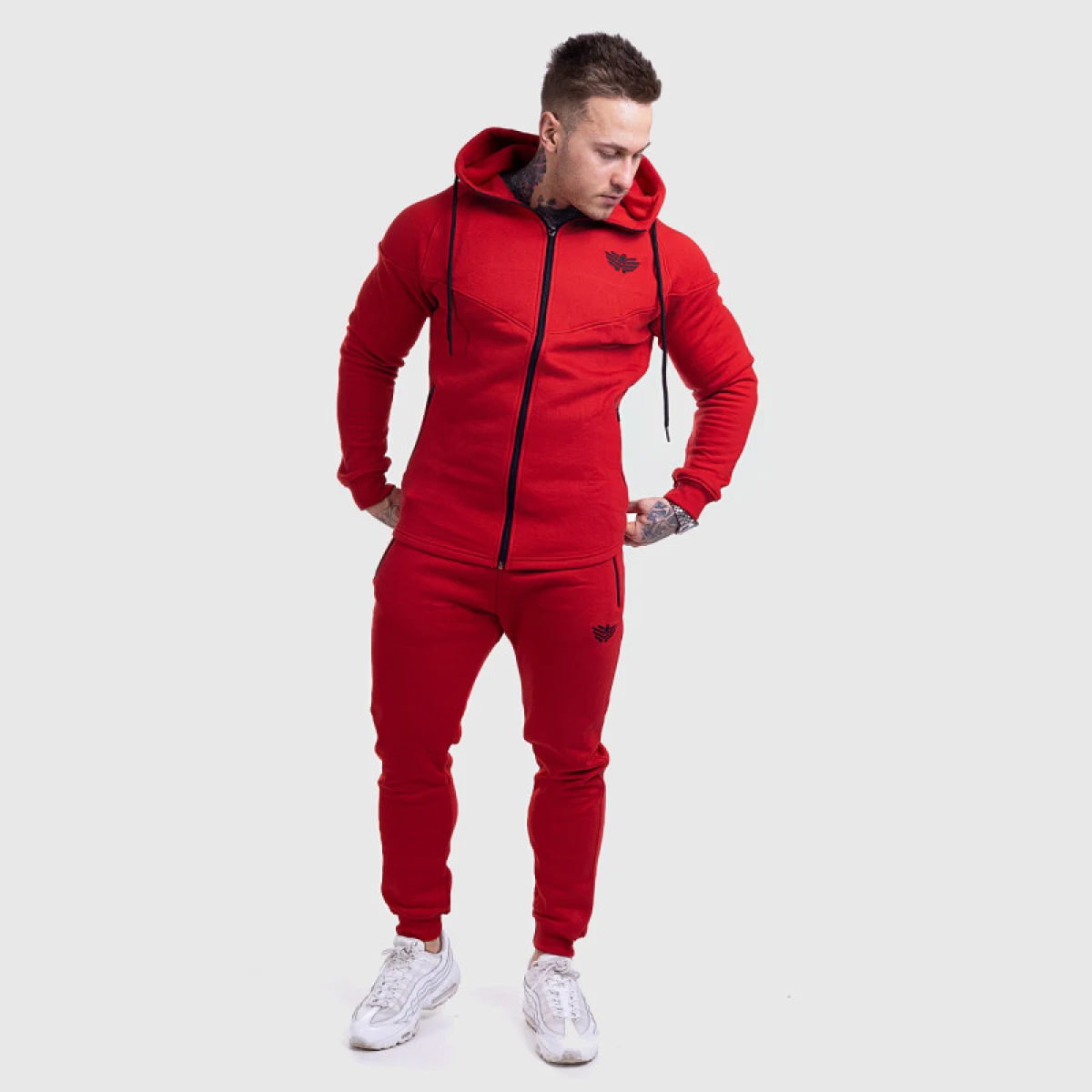 Jogger tepláky Iron Aesthetics Round, červené · záber 5