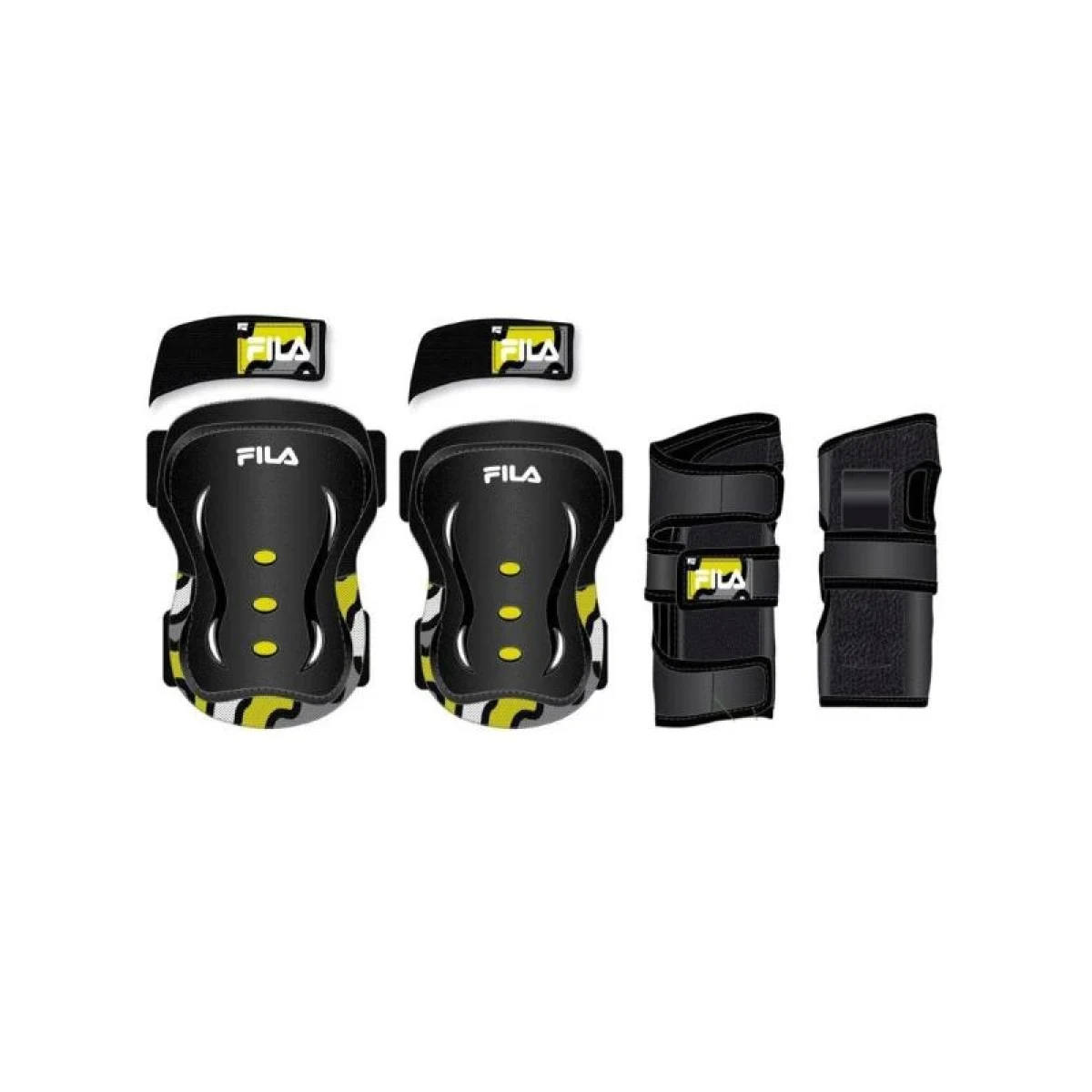 Fila Dětské chrániče FP Junior Yellow (sada) - Barva: Žltá · záber 1
