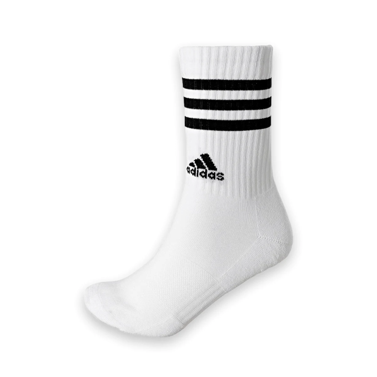Ponožky ADIDAS 3S C SPW CRW 3P MGREYH WHITE BLACK W · záber 3