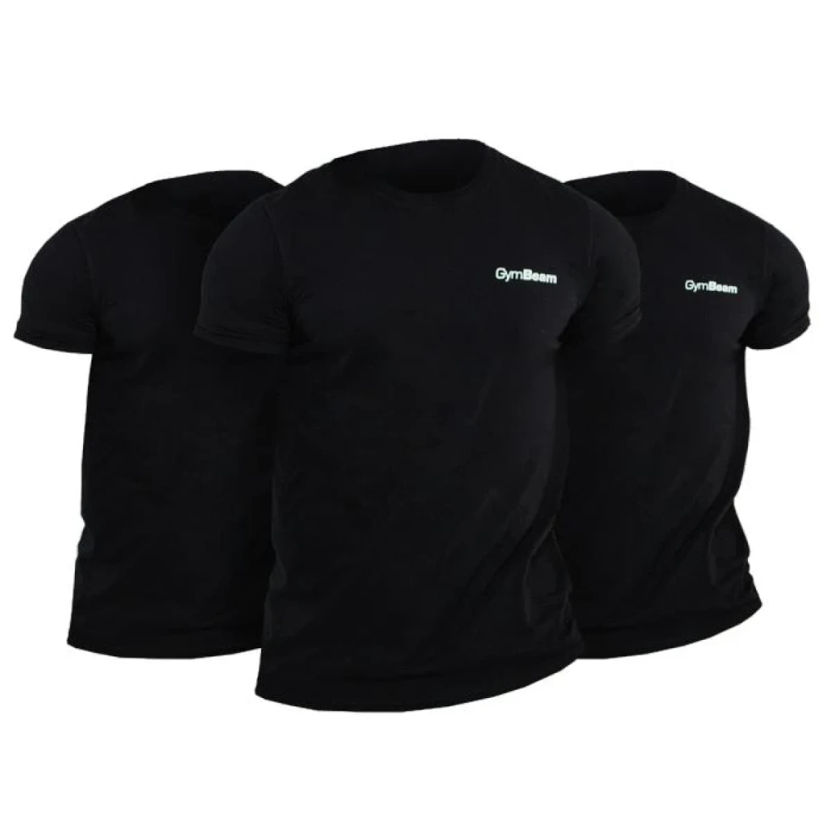 GymBeam Tričko Basic 3Pack Black - Velikost: 3, S | Barva: čierna | Hmotnost: 0,39 kg · záber 2