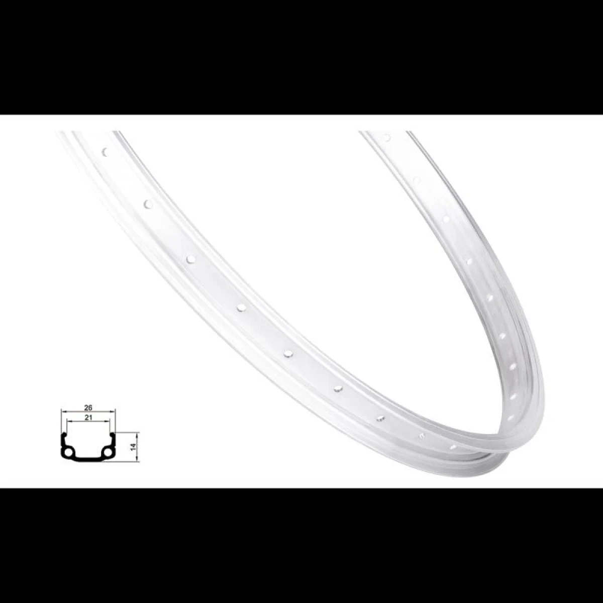 REMERX Ráfek RMX21 406x21, 36děr, stříbrný · záber 1