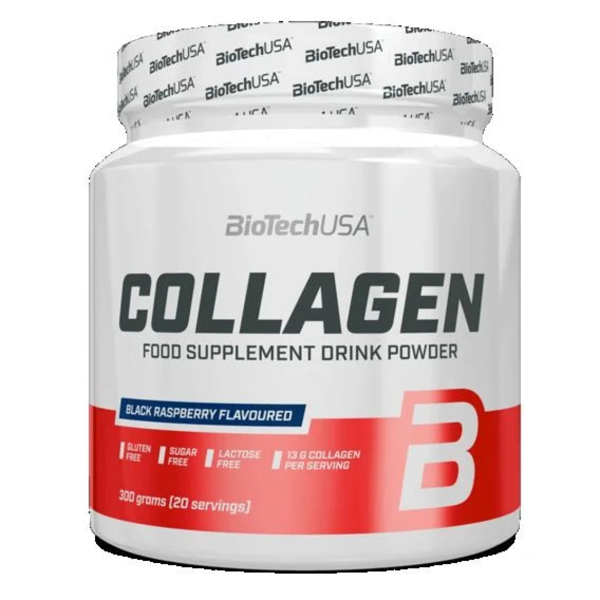Biotech USA Collagen 300g - Barva: Čierna | Příchuť: Černá malina · záber 1