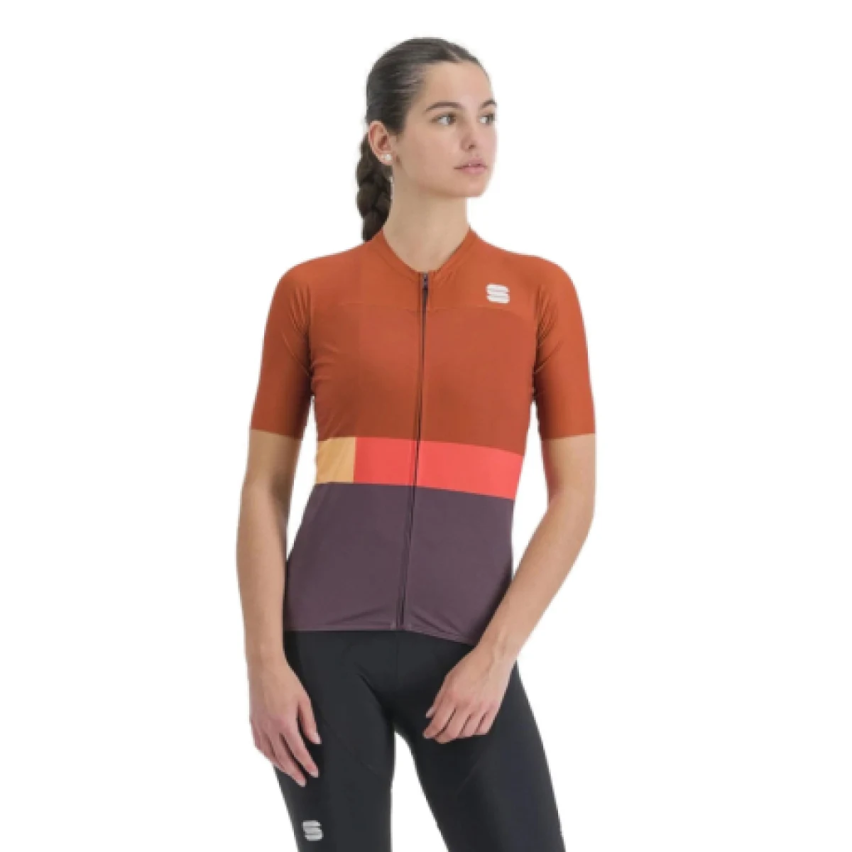 Dámský cyklistický dres s krátkým rukávem SPORTFUL Snap w jrs, huckleberry cayenna red · záber 1