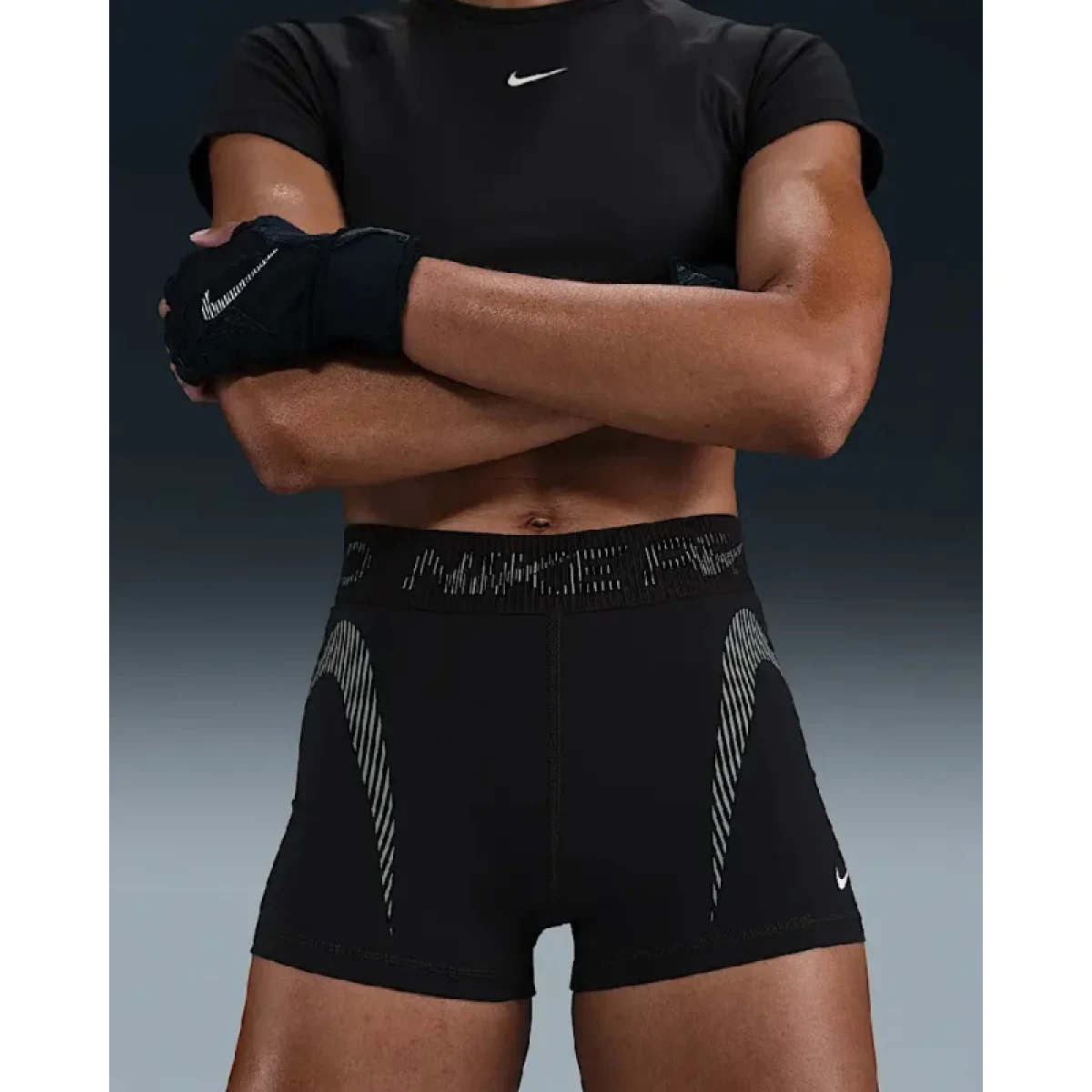Dámské tréninkové kraťasy NIKE PRO W NP DF MR 3IN SHORT TT GRX-010-Black · záber 5