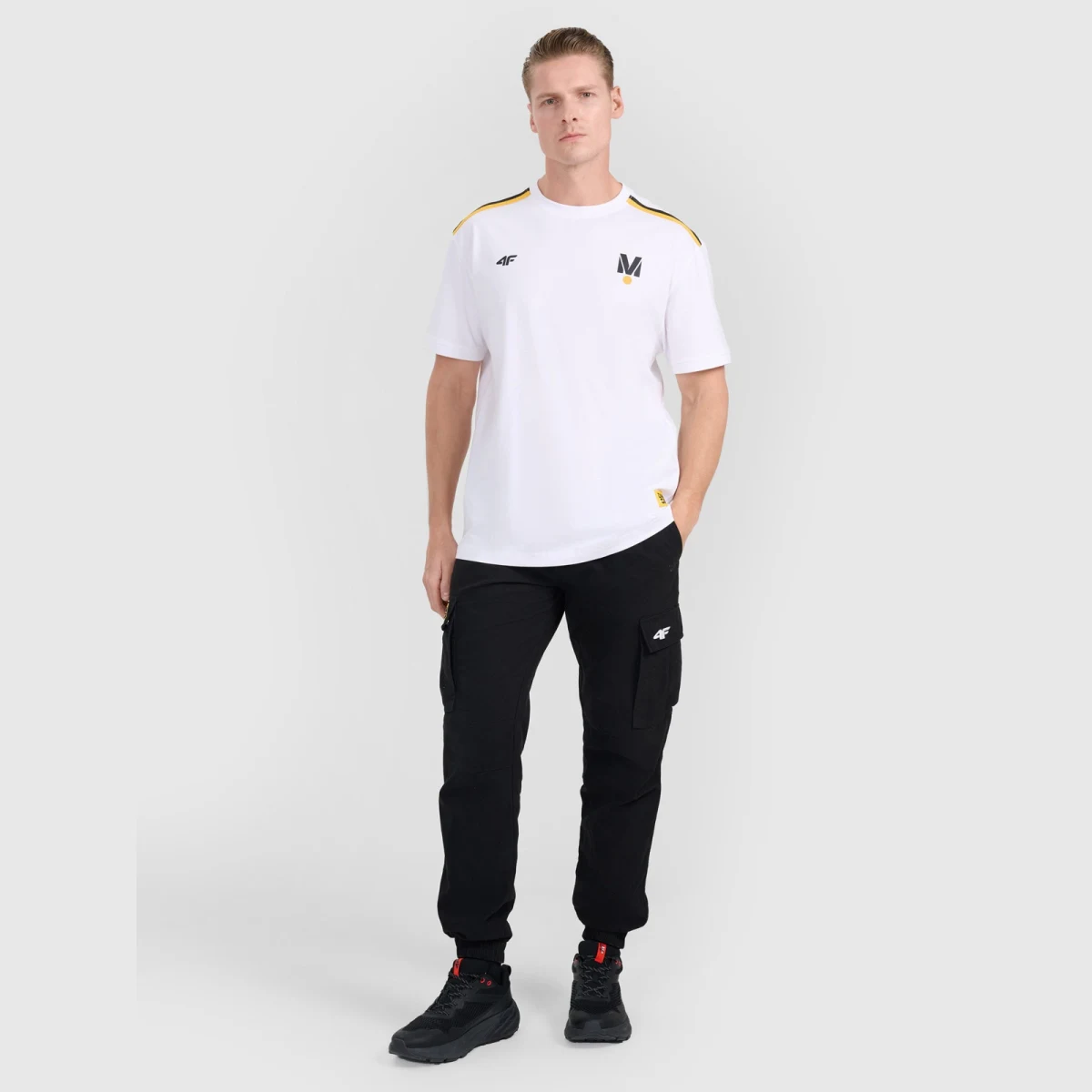Unisex casual cargo kalhoty 4F x Drift Masters - černé · záber 1