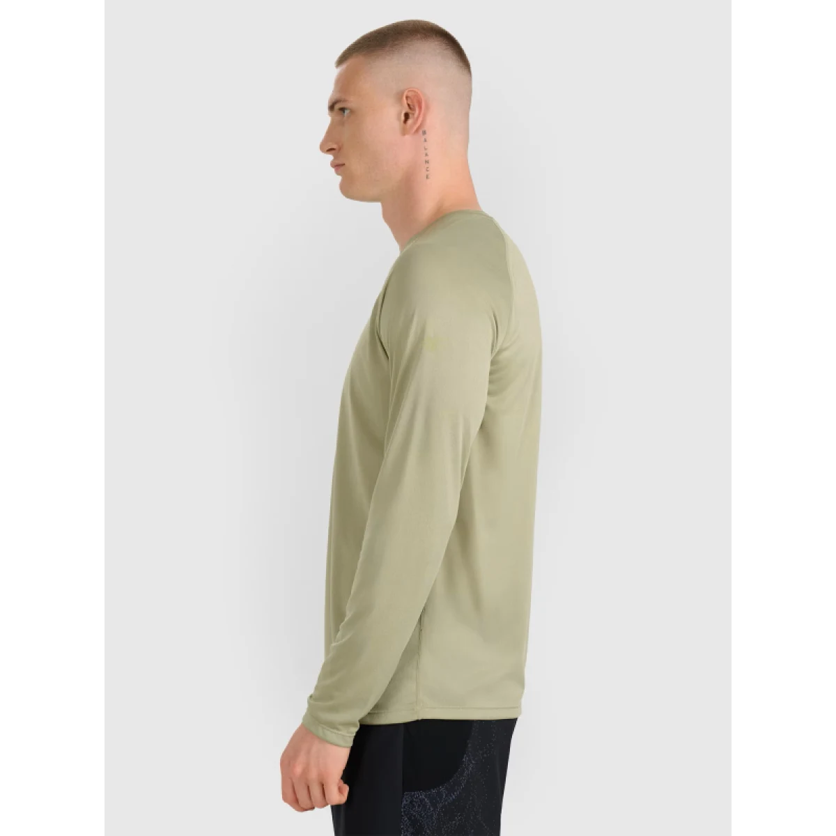 Pánské běžecké tričko s dlouhým rukávem 4F LONGSLEEVE FNK M413-WAW25TFLOM413-44S-OLIVE · záber 3