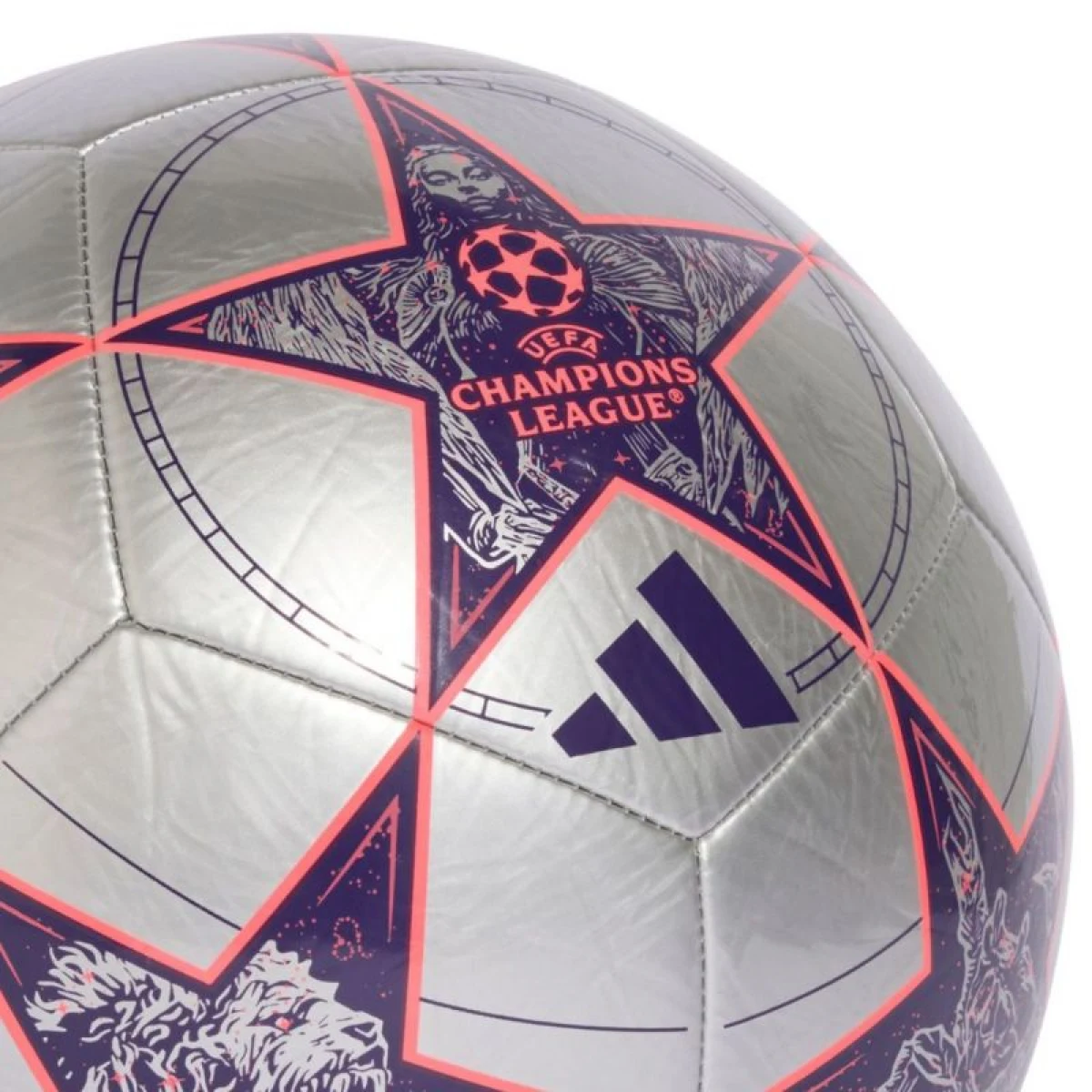 Futbalová lopta ADIDAS UCL CLB SILVMT DPURPL TURBO · záber 3