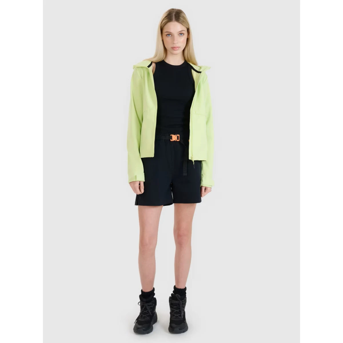 Dámská turistická bunda 4F SOFTSHELL JACKET F320-45S-CANARY GREEN · záber 5