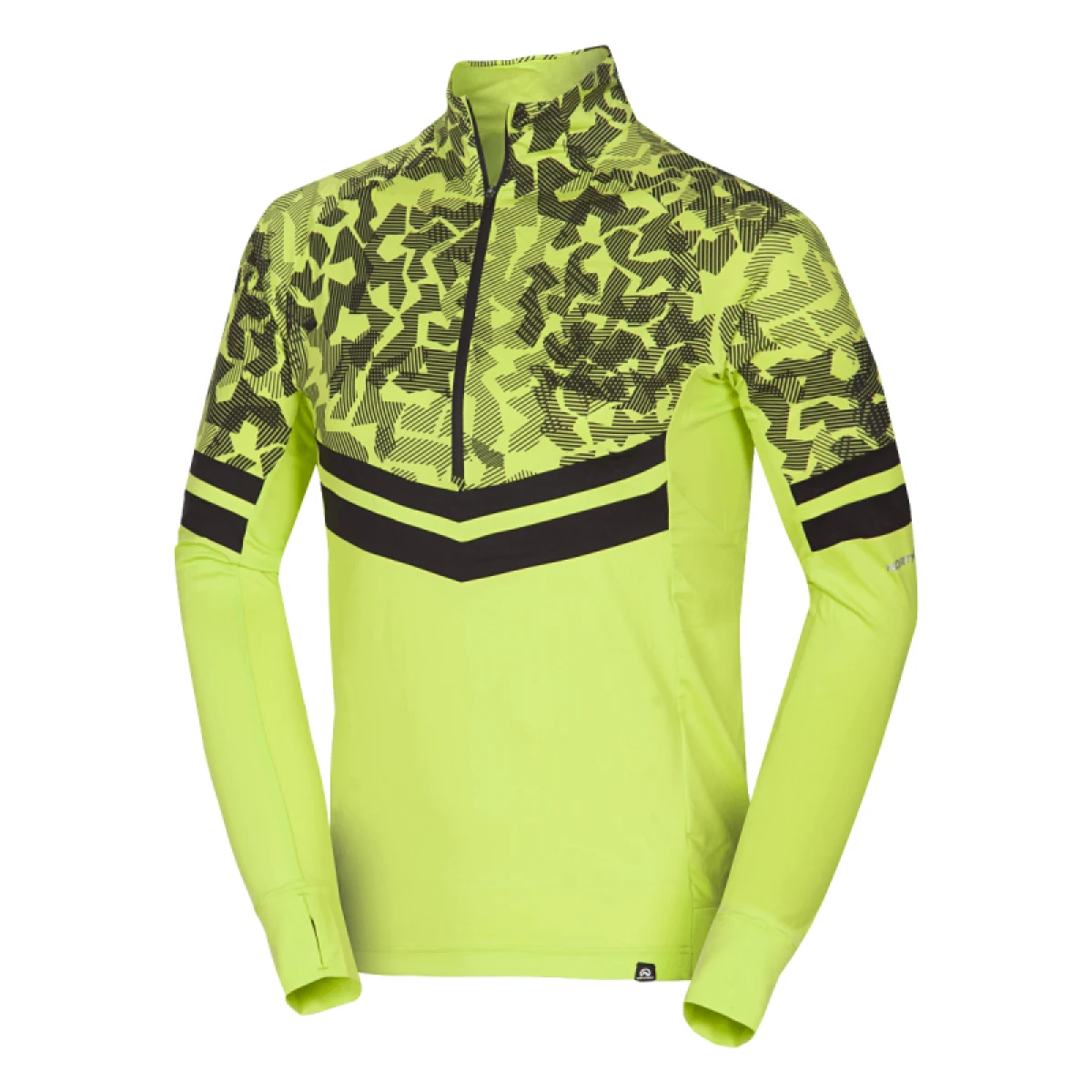 Pánska lyžiarska mikina s 1 2 zipsom NORTHFINDER BERTI-553limegreenblack · záber 3