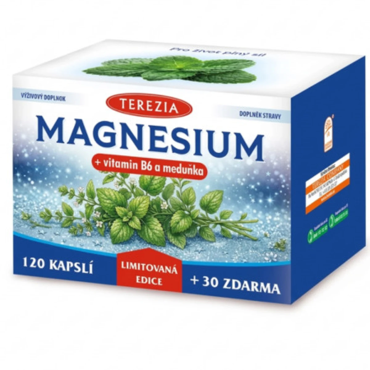 TEREZIA Magnézium + vitamín B6 a medovka 120 + 30 kapsúl · záber 1