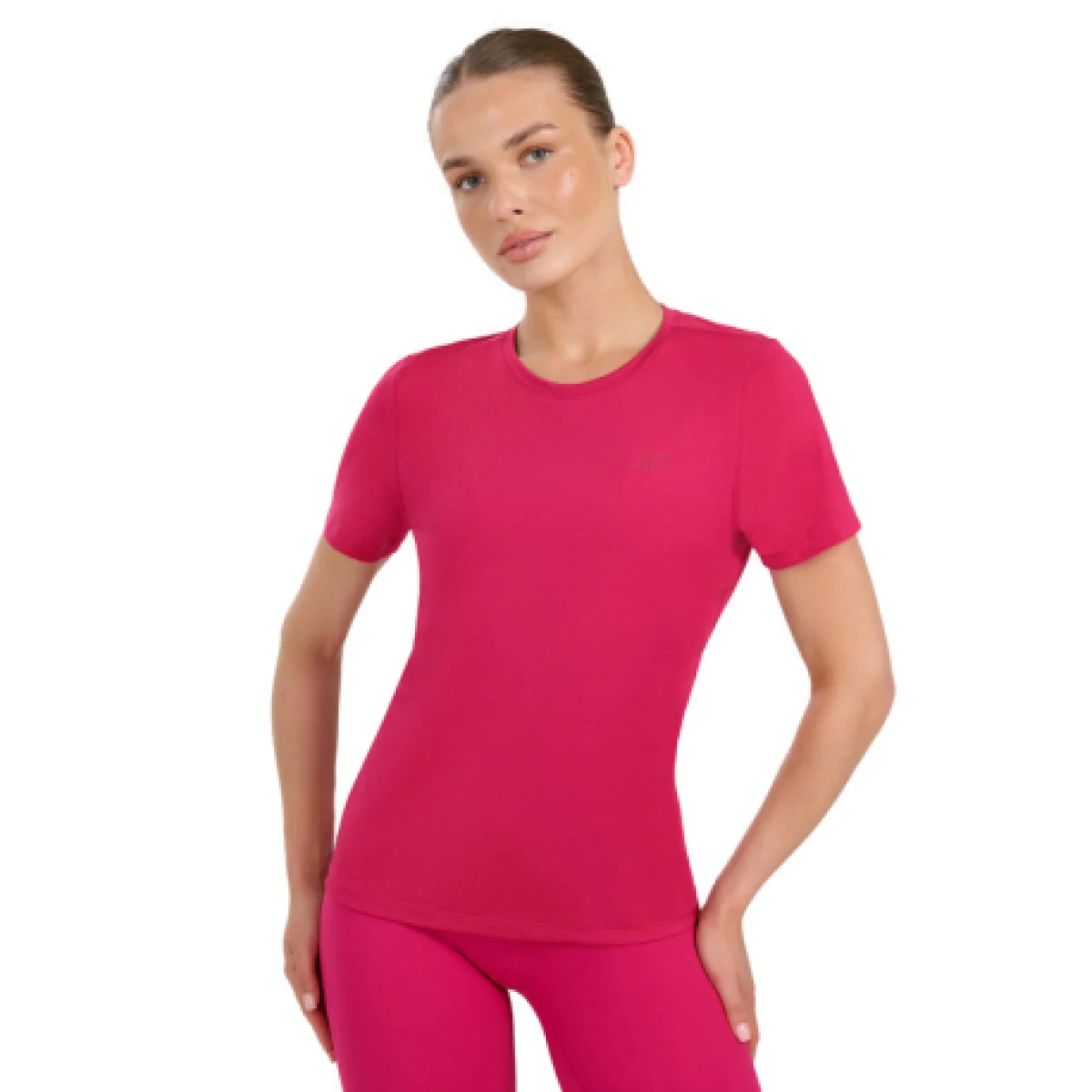 Dámské tréninkové tričko s krátkým rukávem 4F TSHIRT FNK F1516-WAW25TFTSF1516-54S-PINK · záber 1