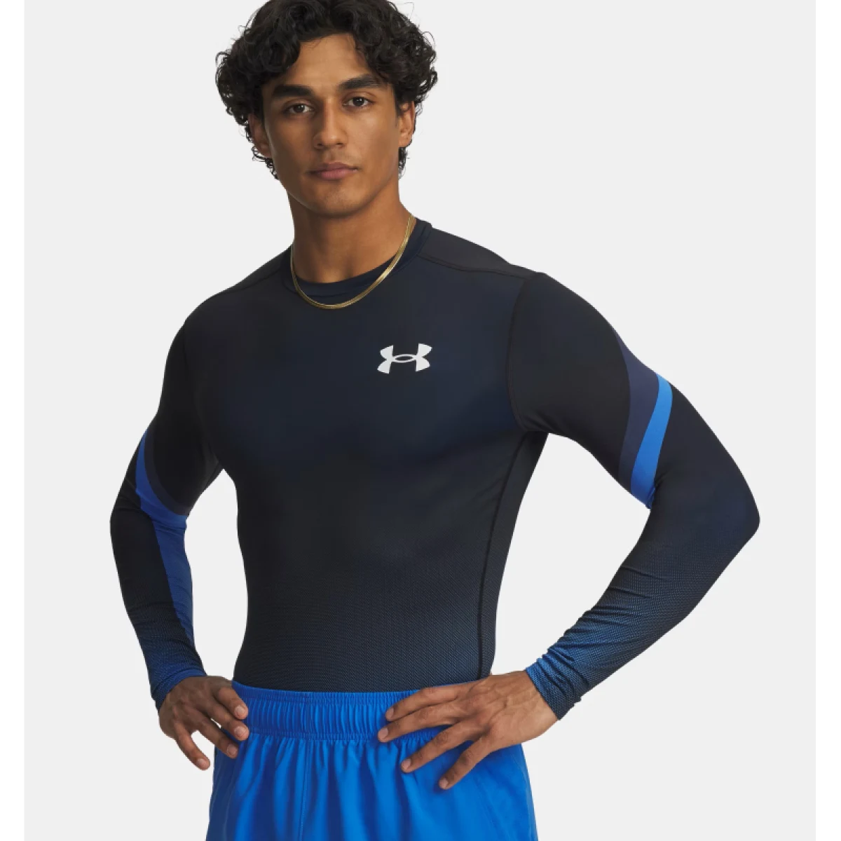 Pánske kompresné tričko s dlhým rukávom UNDER ARMOUR UA Heatgear Sub Crew LS · záber 2
