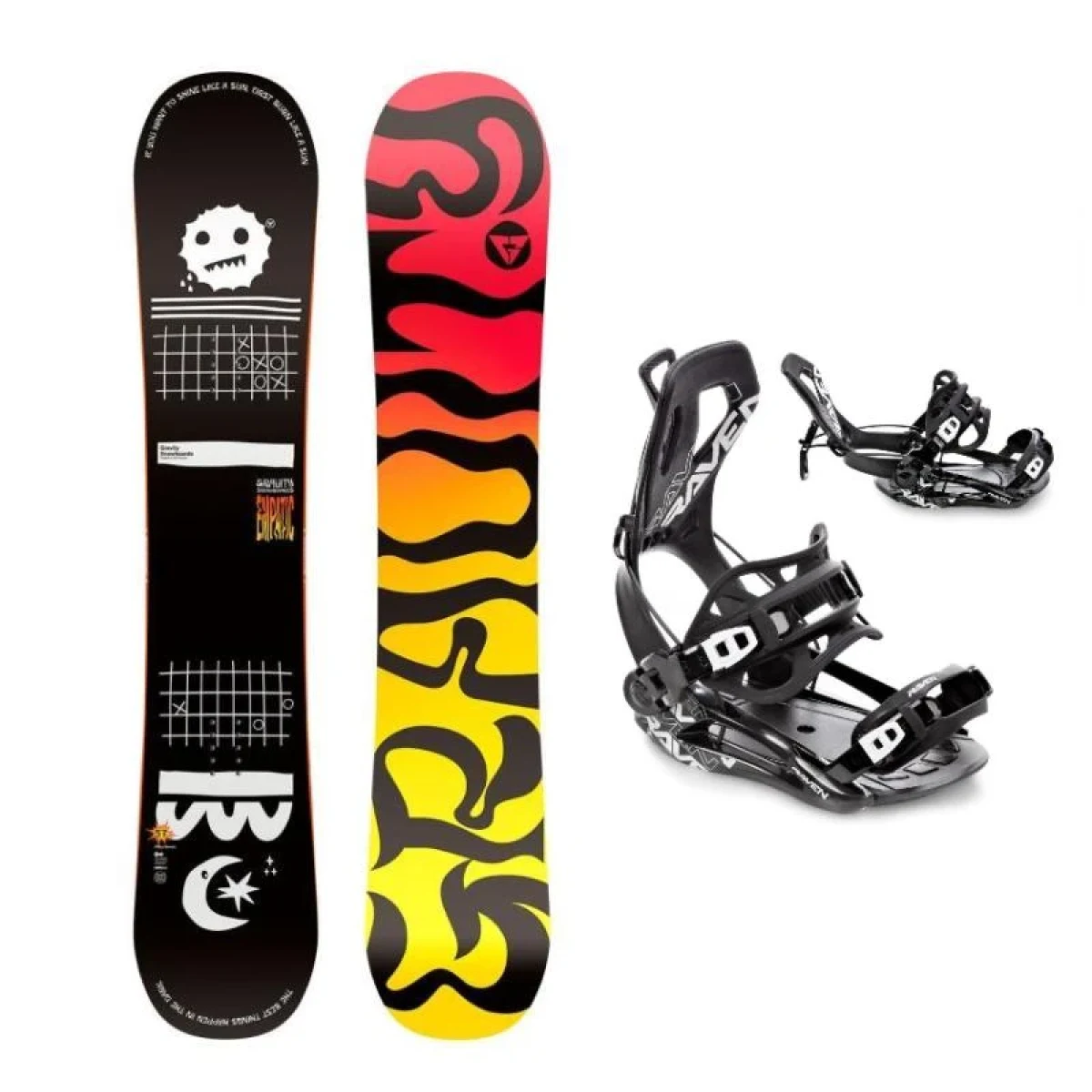 Gravity Empatic 25/26 pánský snowboard + Raven Fastec FT360 black vázání · záber 1