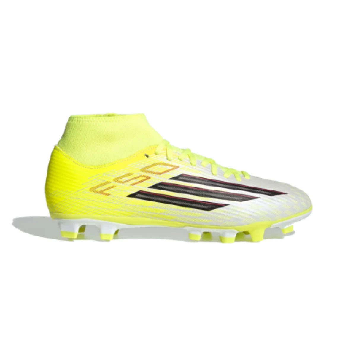 Pánske futbalové kopačky outdoorové ADIDAS F50 Club Mid M FG MG team solar yellow 2 core black lucid red · záber 1