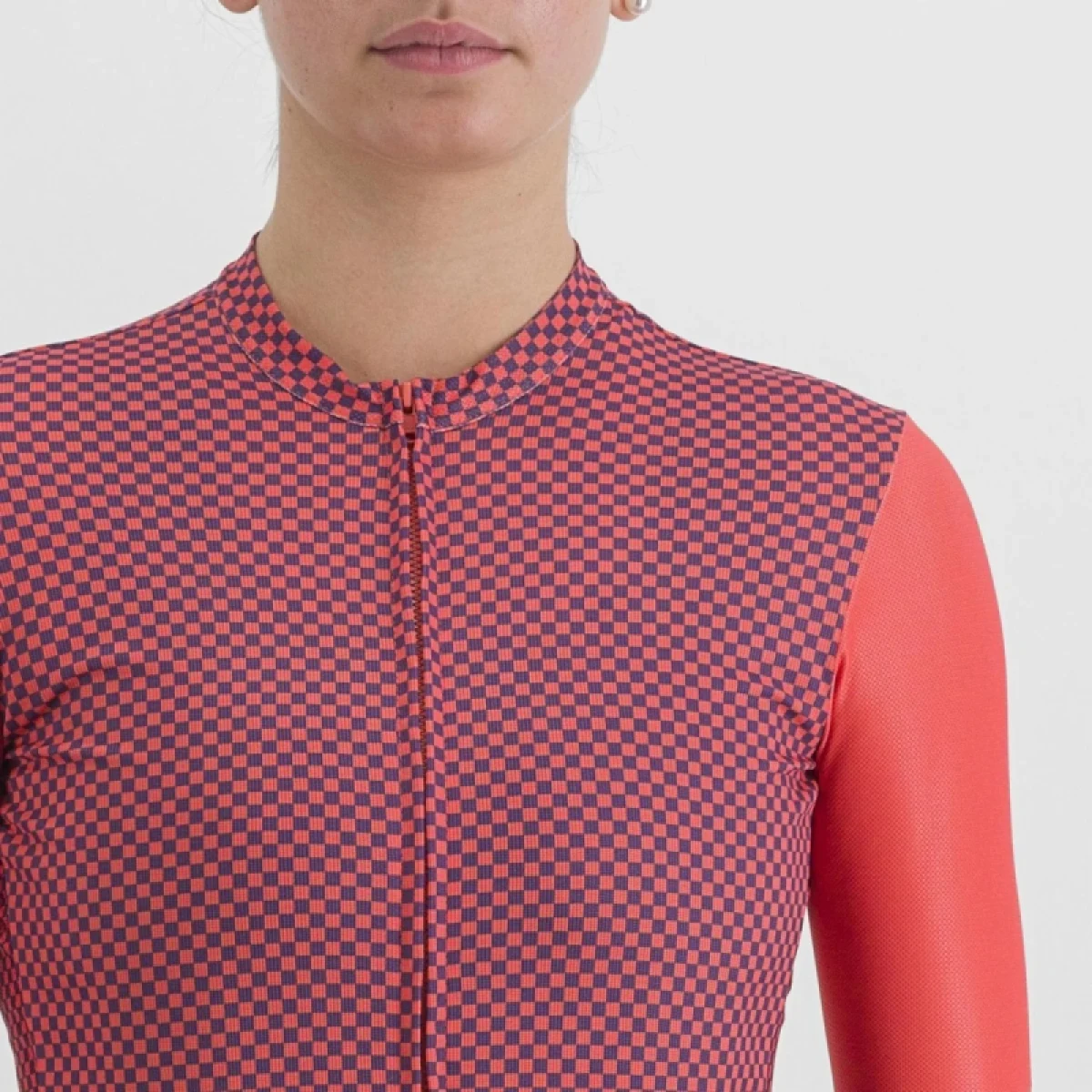 Dámský cyklistický dres s krátkým rukávem SPORTFUL Checkmate w jersey, pompelmo mulled grape · záber 5