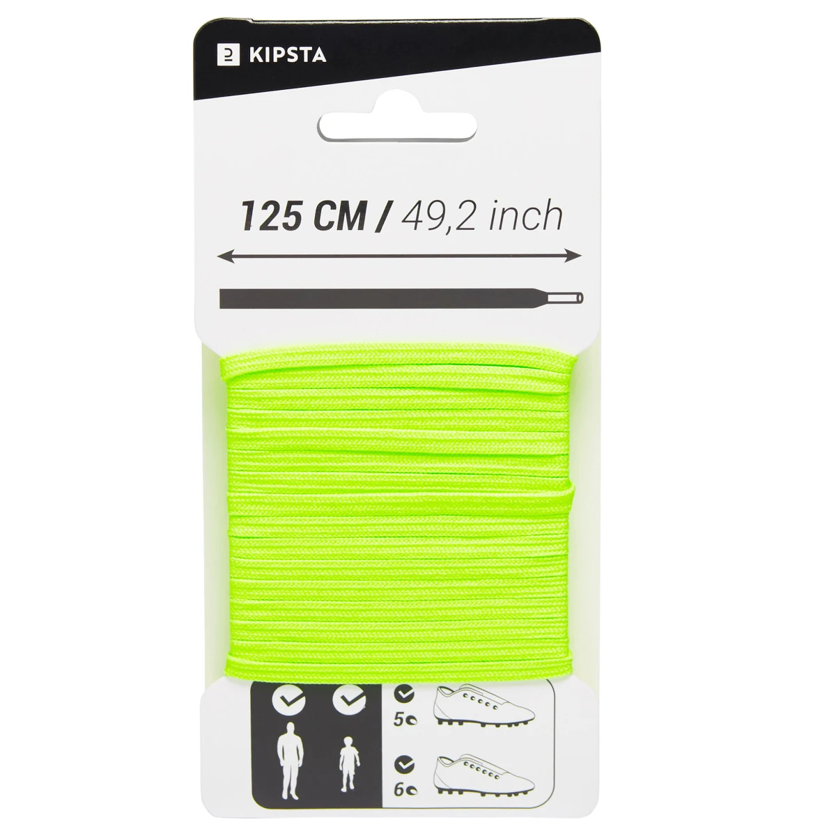 KIPSTA Šnúrky do topánok reflexné žlté 125 cm · záber 1