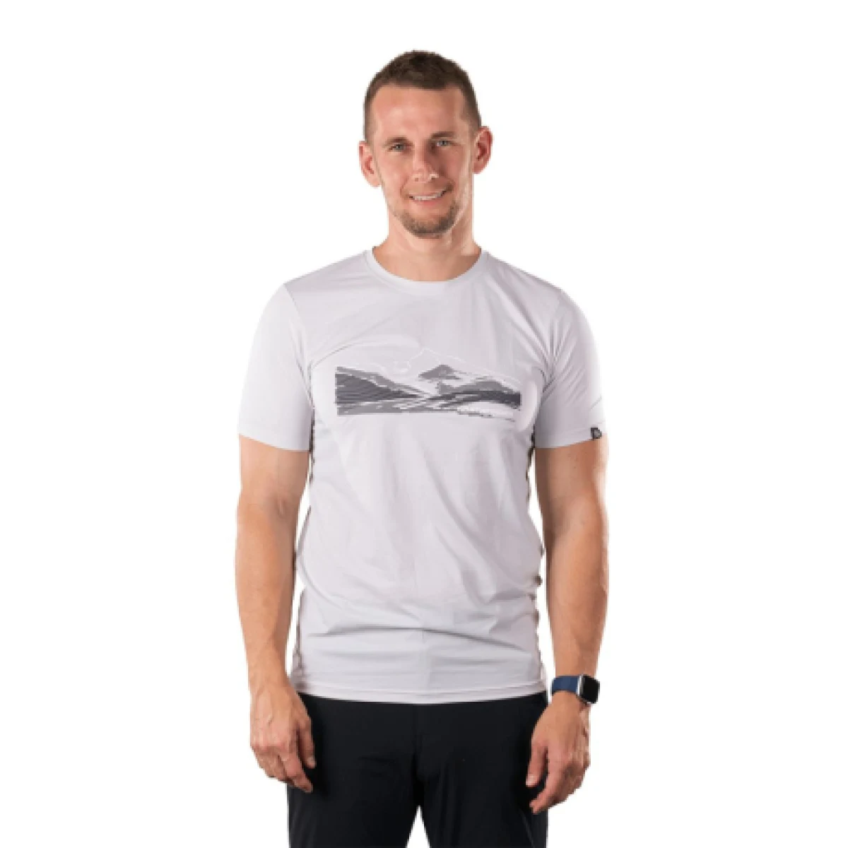 Pánske turistické tričko s krátkym rukávom NORTHFINDER NAZAREN-529creamwhite · záber 1