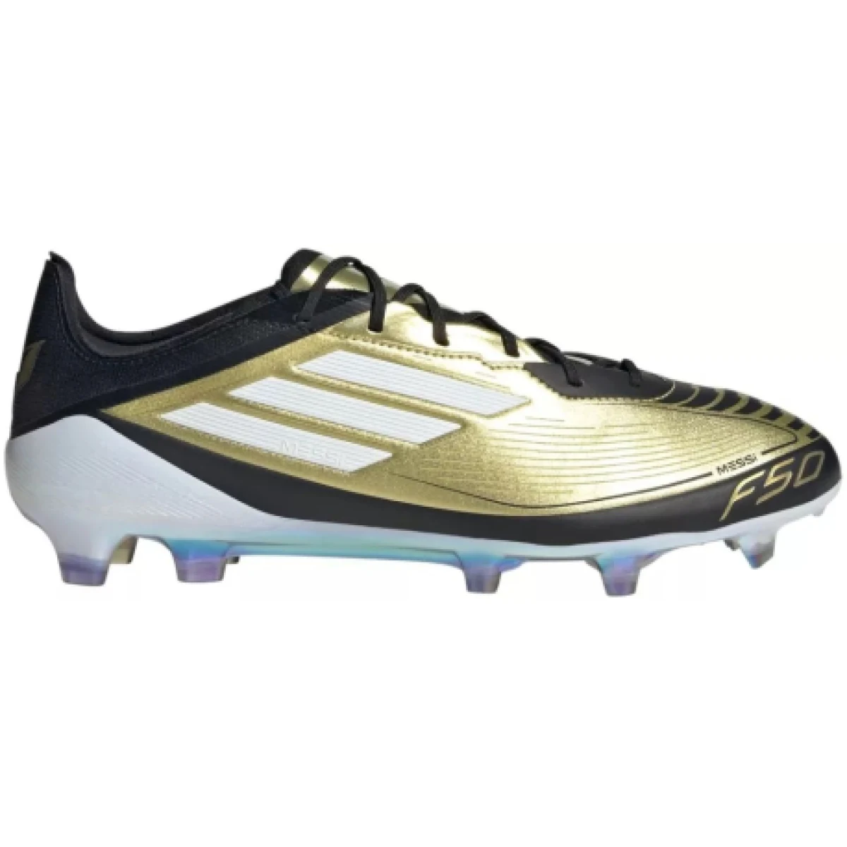 Pánské outdoorové fotbalové kopačky ADIDAS F50 Elite Messi M FG gold metallic cloud white core black · záber 1
