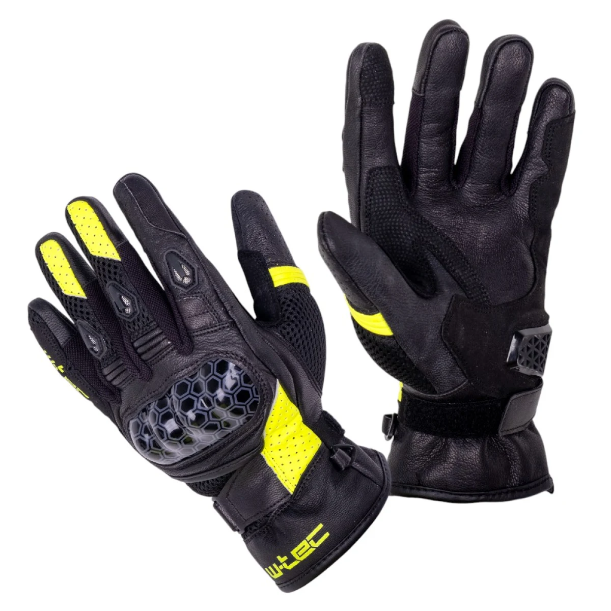 Moto rukavice W-TEC Kudavo Farba čierna-fluo, · záber 1