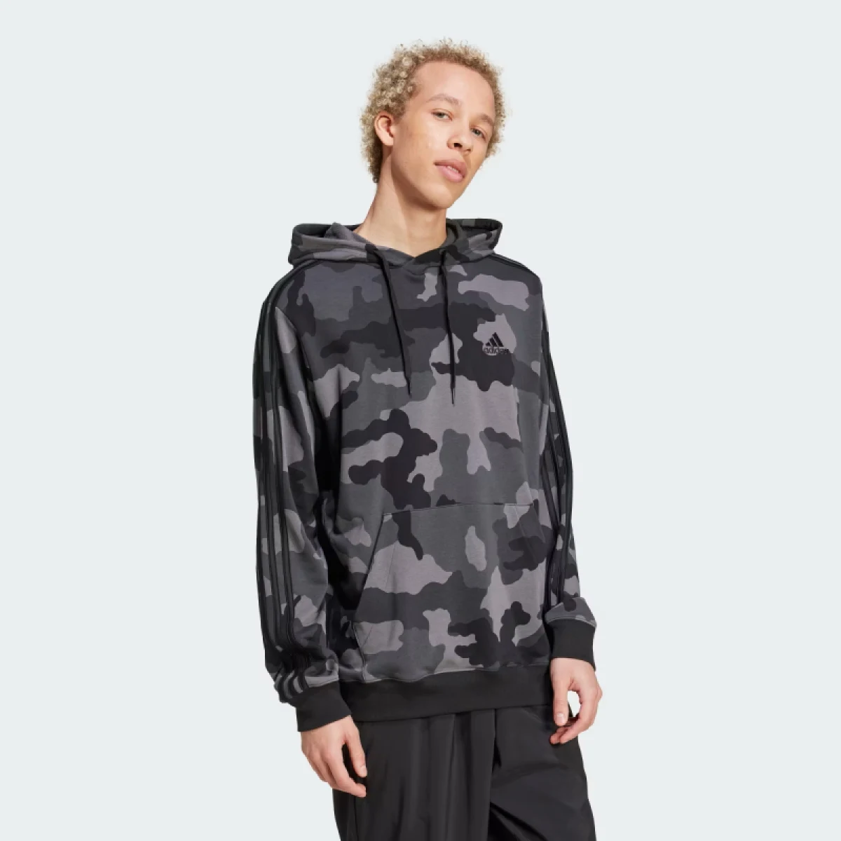 Pánská mikina s kapucí ADIDAS M CAMO HD-IV7383-Black · záber 3