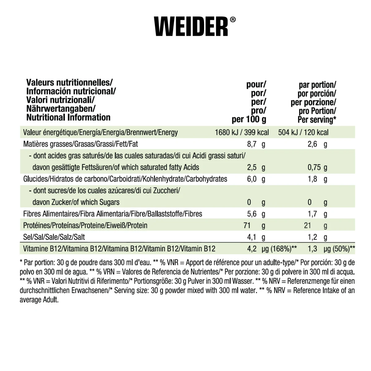 WEIDER Rastlinný proteín Vegan čokoládový 750 g NO SIZE · záber 2
