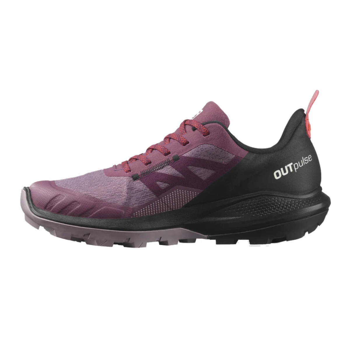 Dámská nízká turistická obuv SALOMON OUTpulse GTX W tulipwood black poppy red · záber 4
