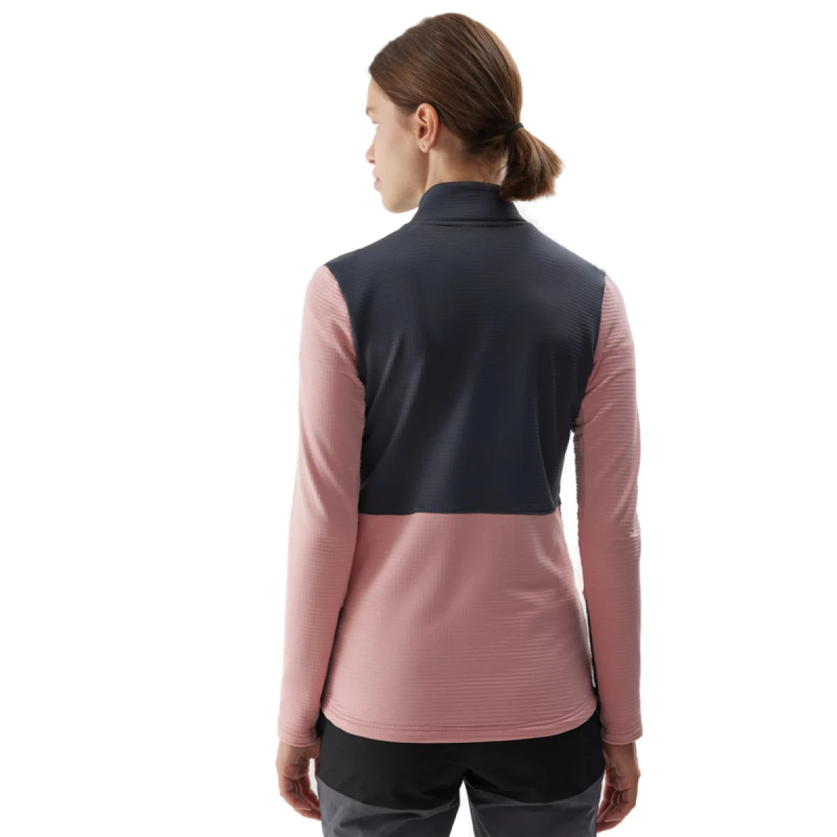 Dámská turistická mikina se zipem 4F FLEECE-AW23TFLEF142-56S-LIGHT PINK · záber 3
