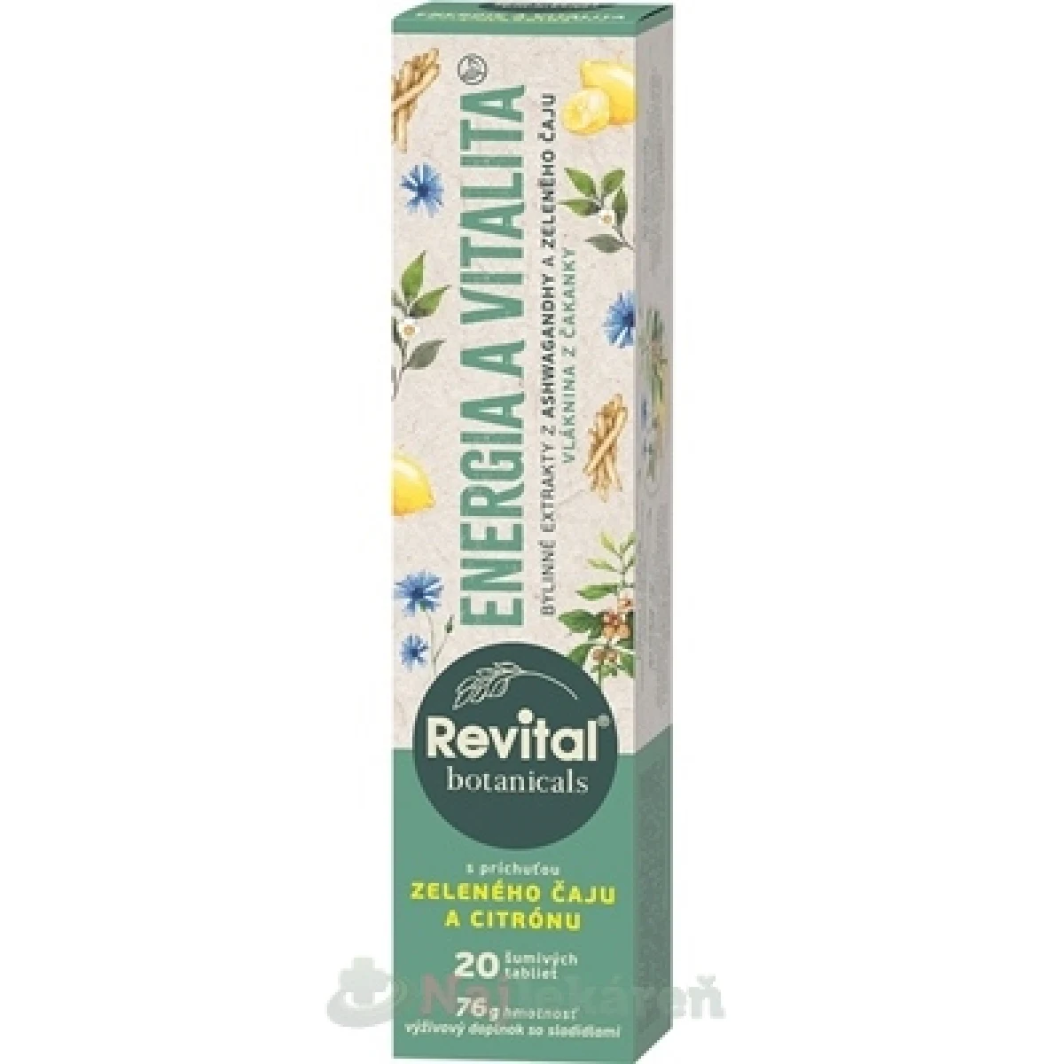 Revital Botanicals Energia a vitalita 20 šumivých tabliet · záber 1