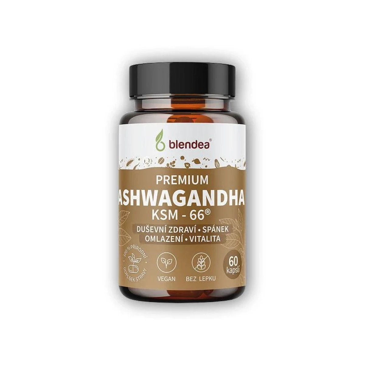 Blendea Ashwagandha KSM-66 60 kapslí · záber 1