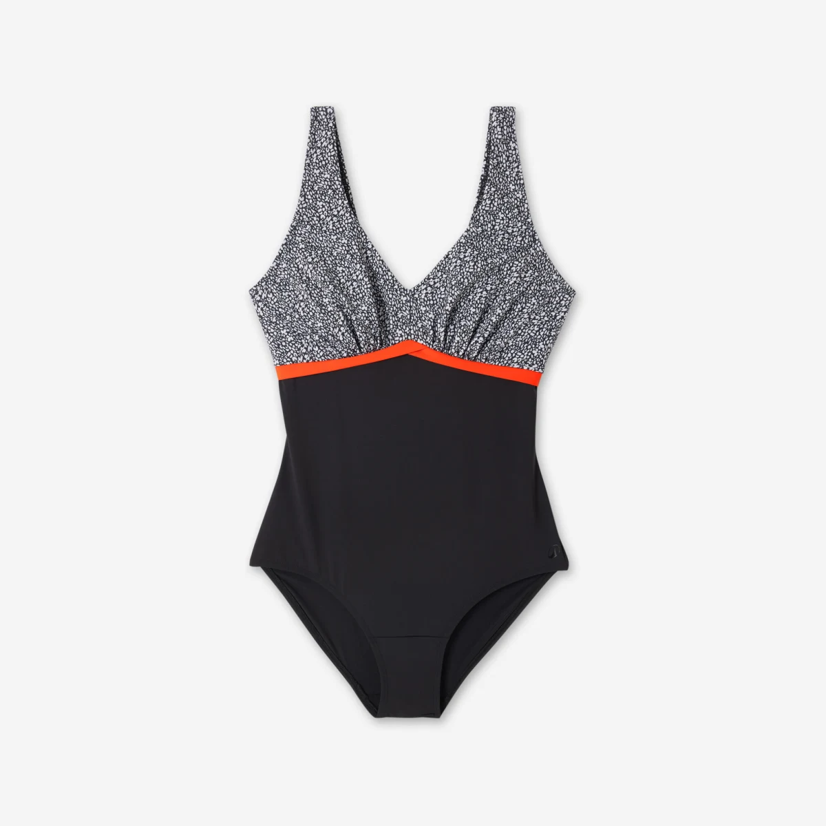 DECATHLON Dámske jednodielne plavky Rosy na aquafitness čierne M · záber 2