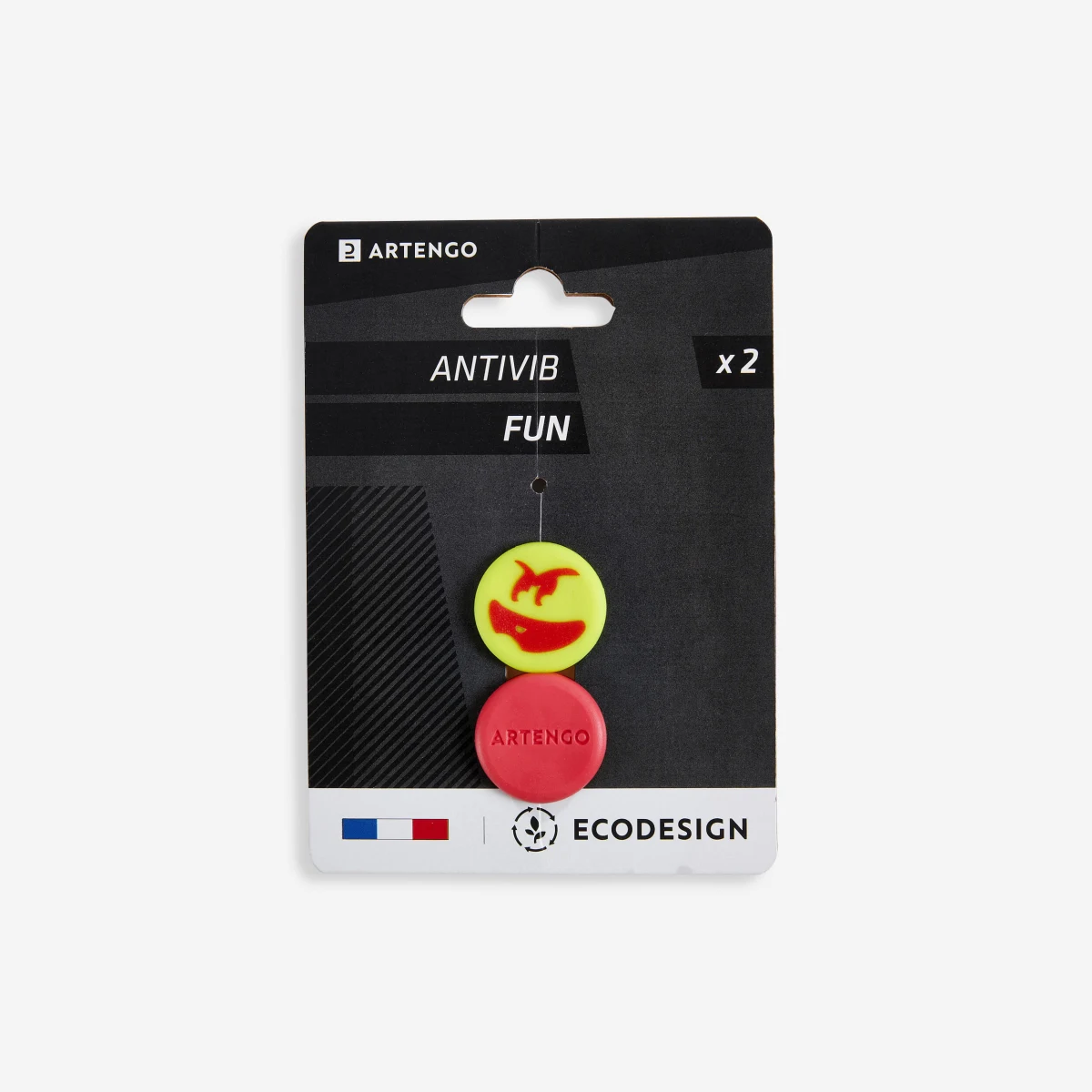 ARTENGO Tenisový tlmič vibrácií Fun červeno-žltý 2 ks bez · záber 1