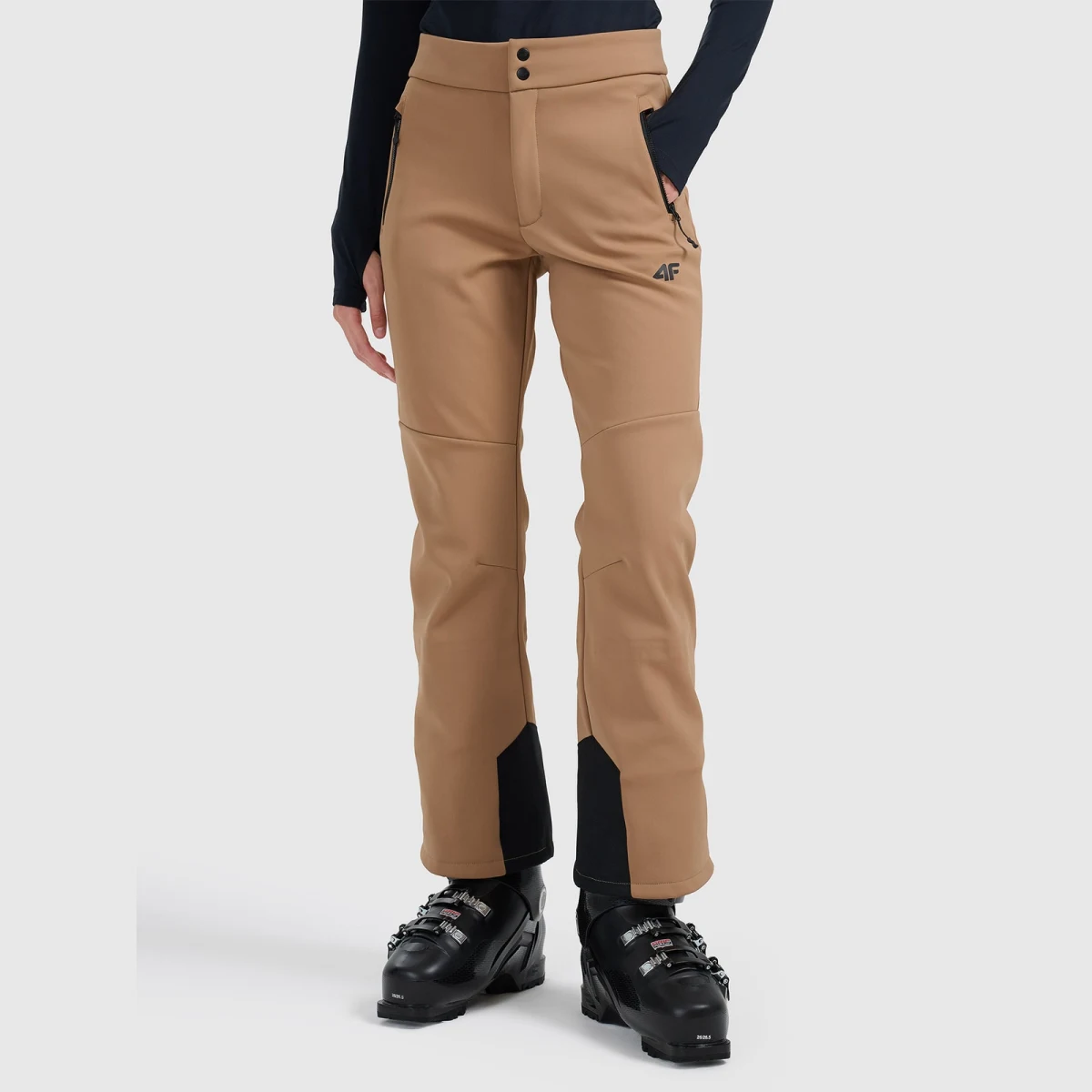 Lyžařské kalhoty softshell membrána 10000 dámské - hnědé · záber 2