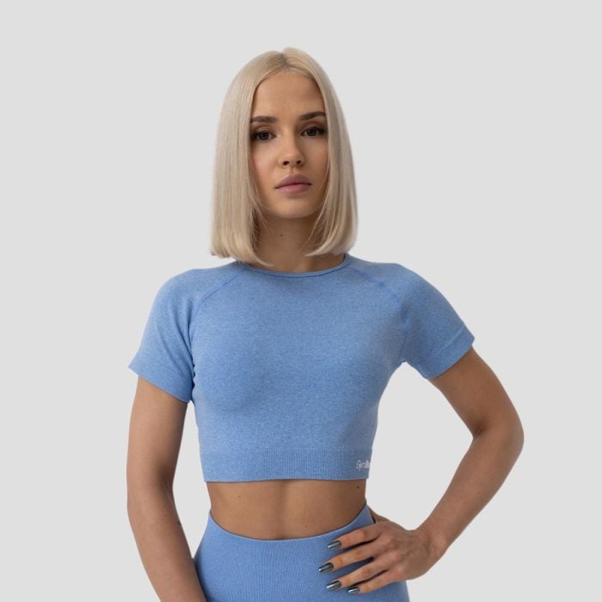 GymBeam Dámske tričko FLO Crop-Top Blue XLXL · záber 1