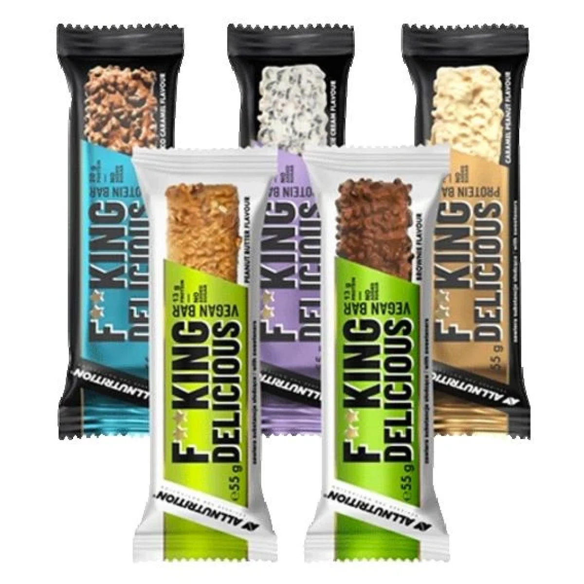 AllNutrition F**king Delicious Protein bar 55g - Příchuť: Cookies cream · záber 1