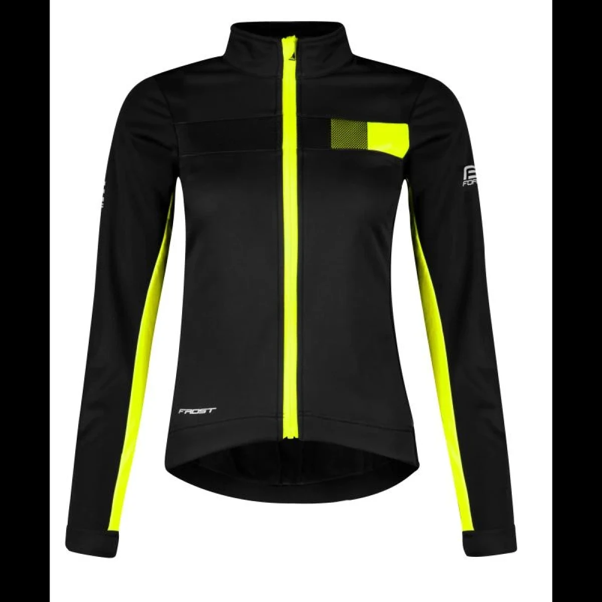 Force FROST černo-fluo dámská softshell cyklobunda - Velikost: M | Barva: Čierna · záber 1