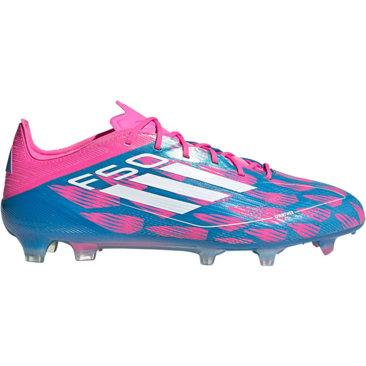 Pánské outdoorové fotbalové kopačky ADIDAS F50 Elite M FG solar blue cloud white solar pink · záber 2