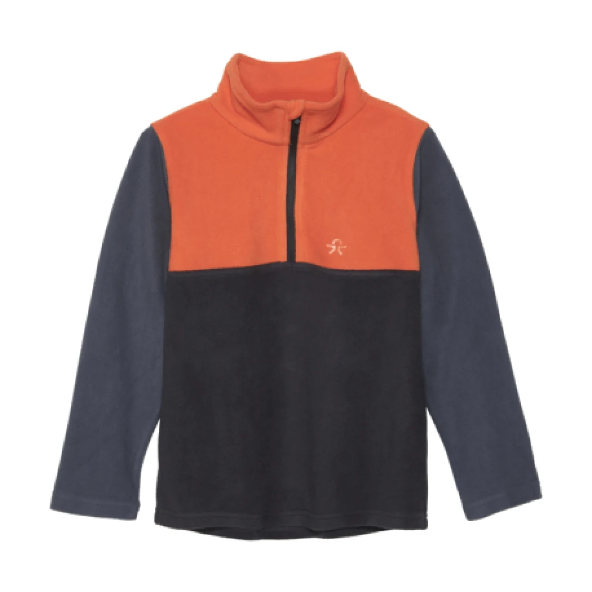 Gyerek sí fleece pulóver COLOR KIDS Fleece Pulli - Colorblock, orange · záber 1