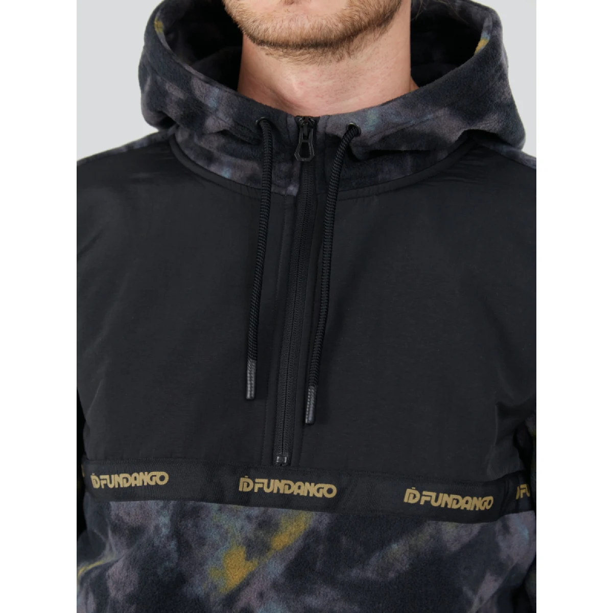 Pánská lyžařská mikina s 1 2 zipem FUNDANGO Exodus Hybrid Jacket-585-moor · záber 2
