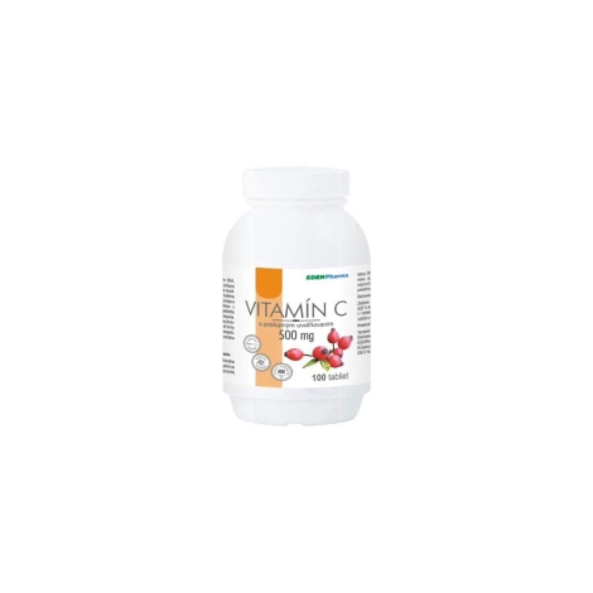 Edenpharma Vitamín C 500 mg s postupným uvoľňovaním so šipkovým extraktom 100 tbl · záber 1