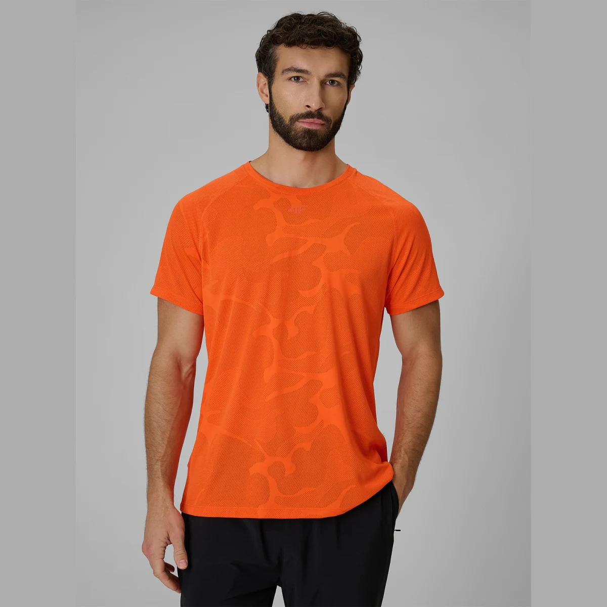 Pánské regular rychleschnoucí tréninkové tričko - oranžové · záber 1
