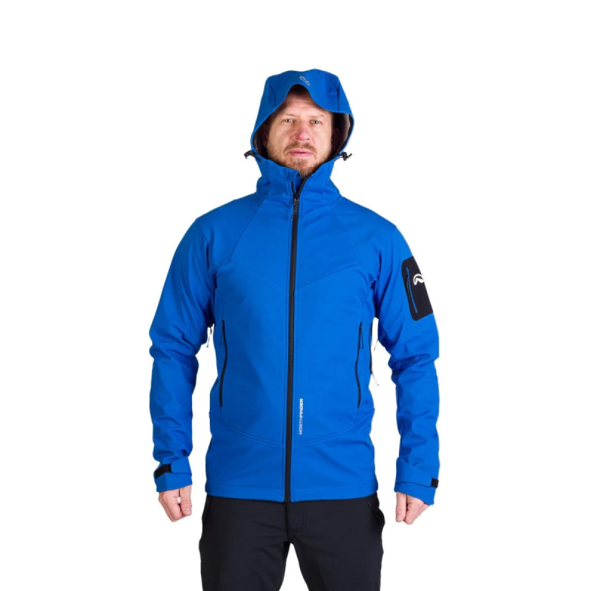 Pánská turistická softshellová bunda NORTHFINDER FABIO-281blue · záber 3
