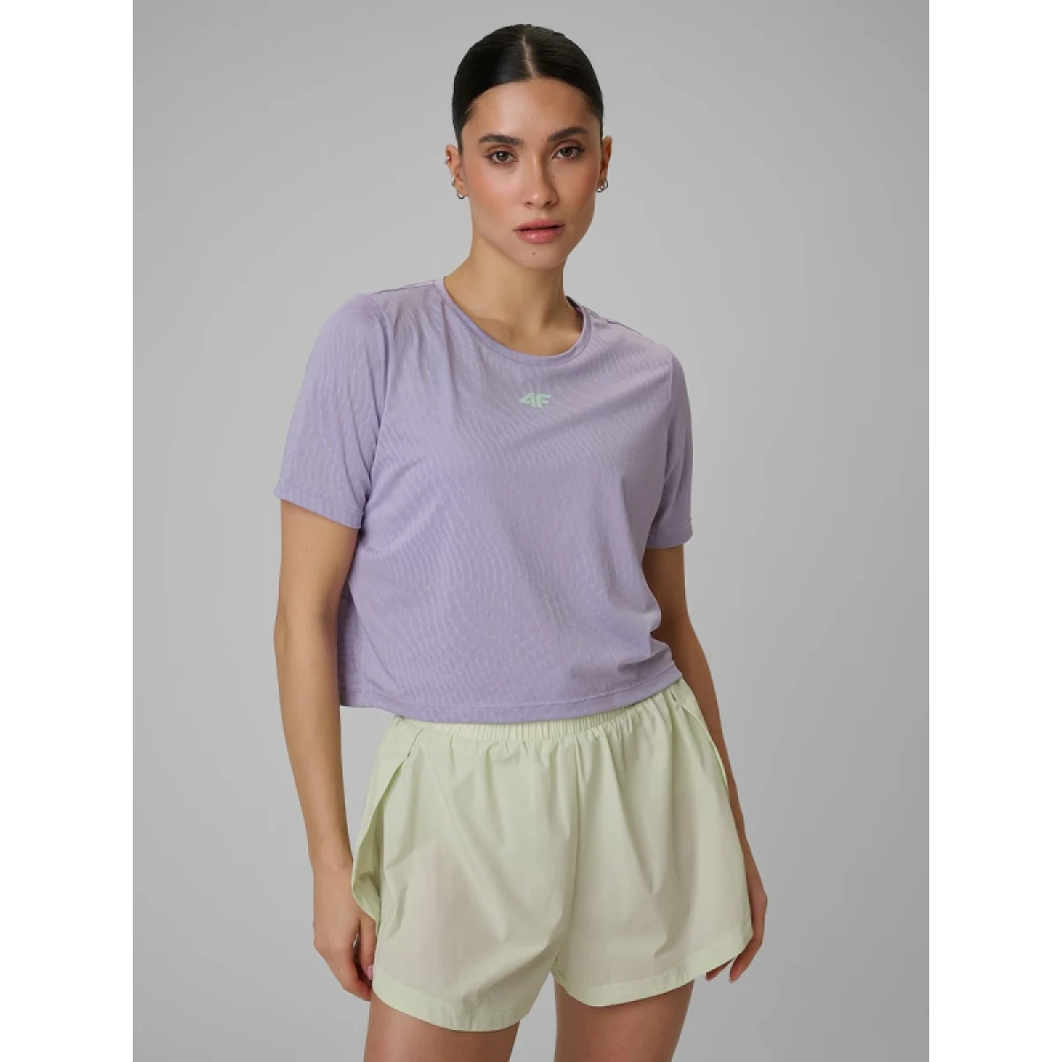 Dámské tréninkové tričko s krátkým rukávem 4F TSHIRT FNK F1806-51S-VIOLET · záber 4