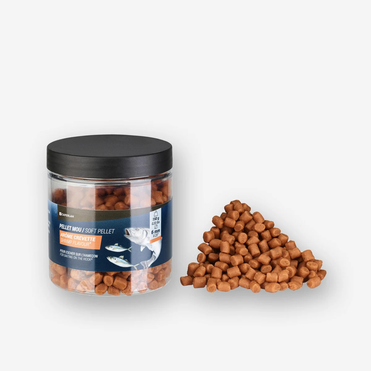 CAPERLAN Soft pellet Kreveta 6 mm na morský rybolov 150 g · záber 1