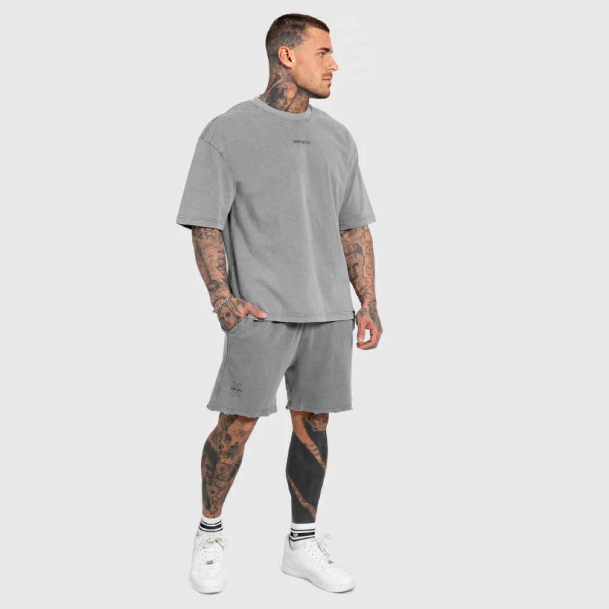 Pánska súprava Iron Aesthetics X Washed, sivá · záber 4
