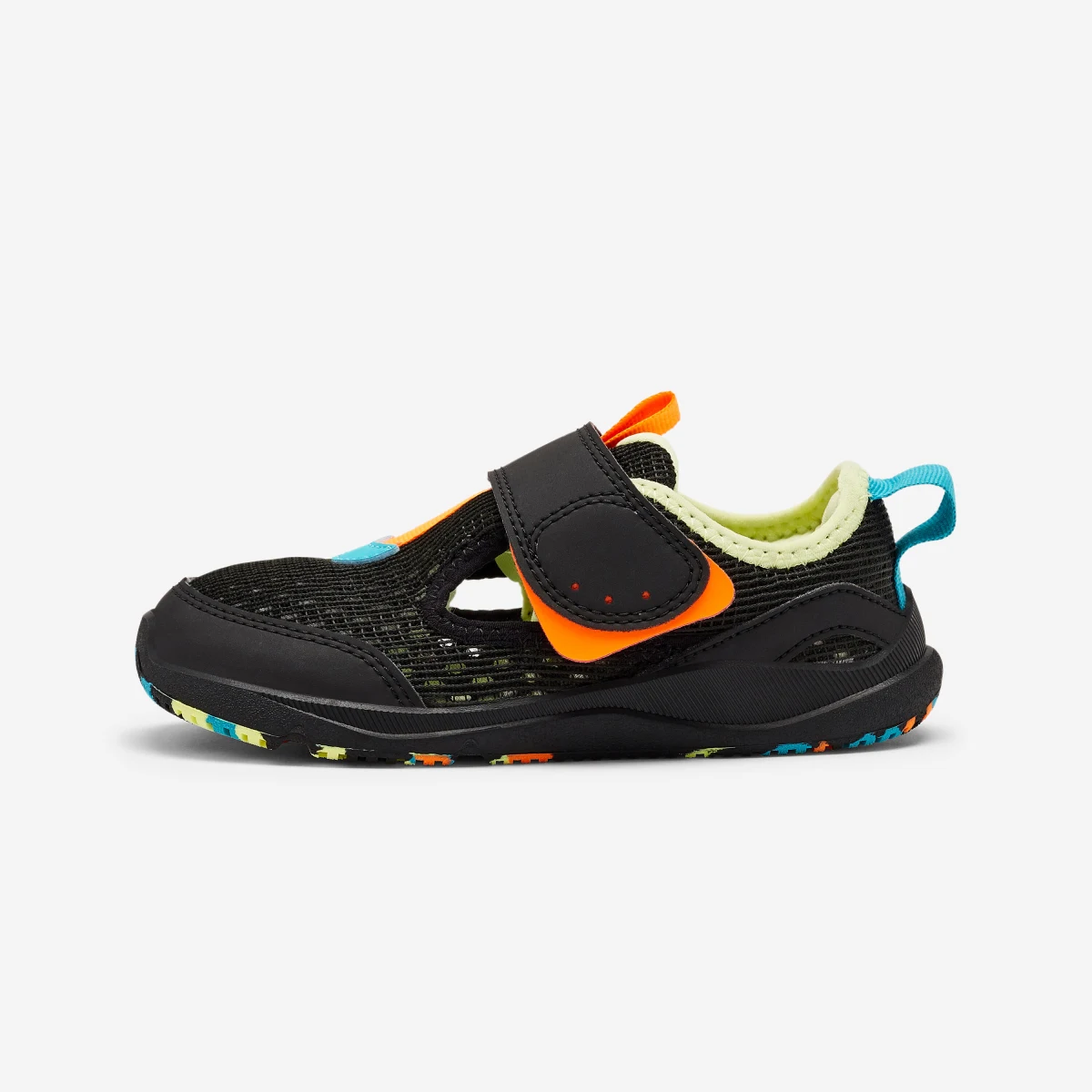 DECATHLON Detská barefoot obuv na suchý zips Stepper Fresh modro-oranžová 26 · záber 1